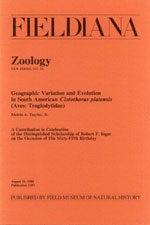 Item #10498 Geographic Variation and Evolution in South American Cistothorus platensis (Aves:...