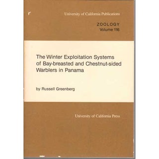 Item #13772 The Winter Exploitation Systems of Bay-breasted and Chestnut-sided Warblers in...