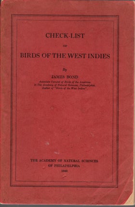 Item #AH2328 Check-List of Birds of the West Indies. James Bond