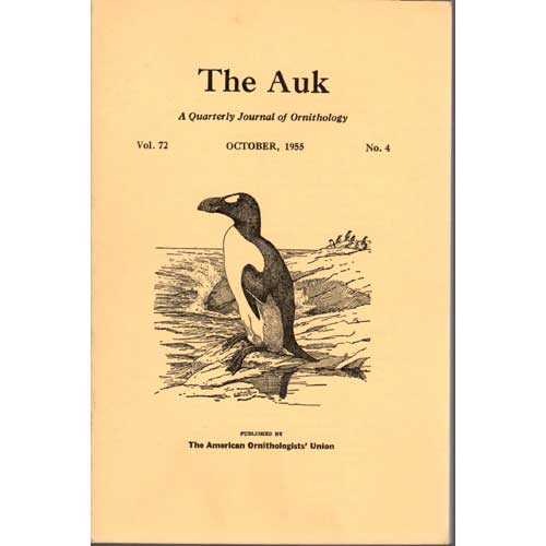 Item #AUK72-4 The Auk 72-4. In Memoriam: Arthur Cleveland Bent. Wendell Taber.