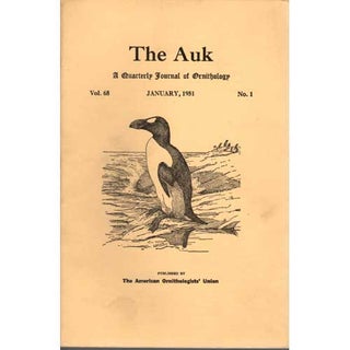 Item #AUK68-1 The Auk 68-1. Life History of the Boat-billed Flycatcher. Alexander Skutch