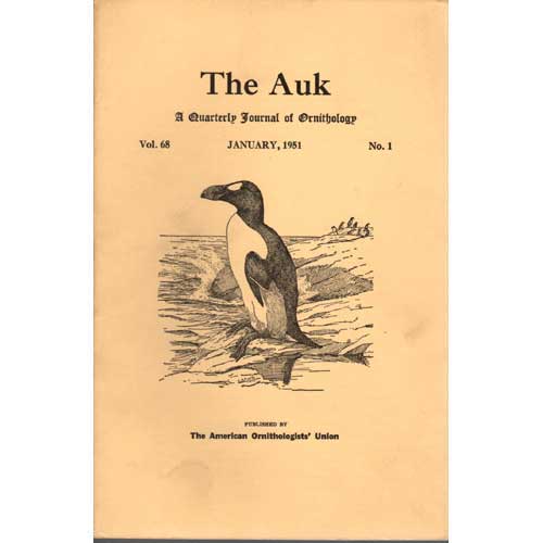 Item #AUK68-1 The Auk 68-1. Life History of the Boat-billed Flycatcher. Alexander Skutch.