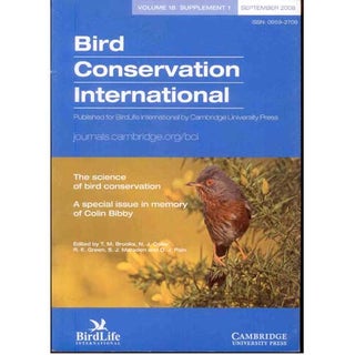 Item #B134 The Science of Bird Conservation. T. M. Brooks, S. J. Marsden, R. E. Green, N. J....