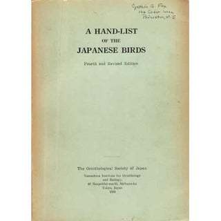Item #B146 A Hand-List of the Japanese Birds. Fourth and Revised Edition. Ornithological Society...