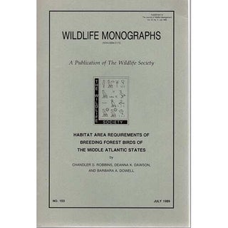 Item #B496 Habitat Requirements for Breeding Forest Birds of the Middle Atlantic States. Chandler...