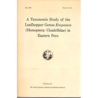 Item #C164 A Taxonomic Study of the Leafhopper Genus Empoasca (Homoptera: Cicadellidae) in...