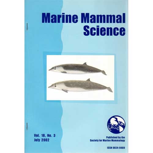 Item #E084 Marine Mammal Science Vol. 18, No. 3. W. Don Bowen.