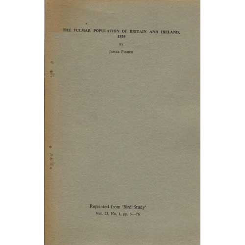 Item #E092 The Fulmar Population of Britain and Ireland, 1959. James Fisher.