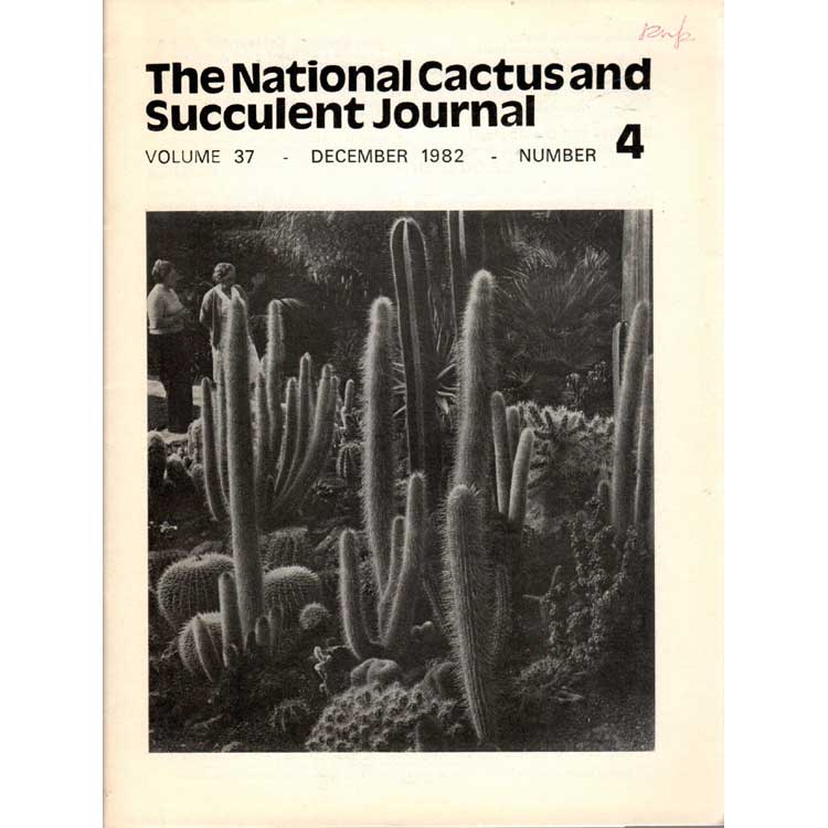 Item #G275 The National Cactus and Succulent Journal Volume 37, Number 4. Bill Keen.