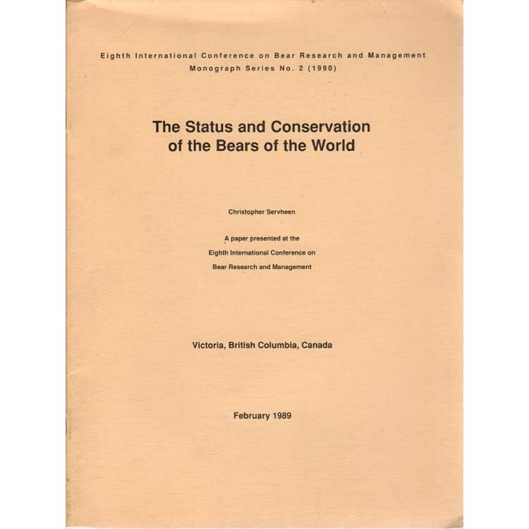 Item #H103 The Status and Conservation of the Bears of the World. Chrostopher Servheen.