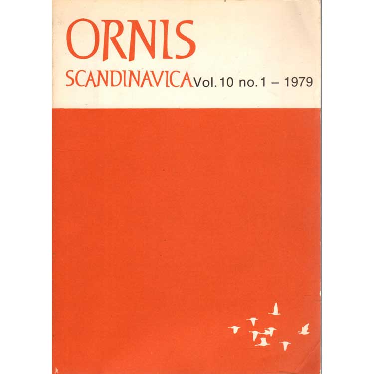 Item #H348 Ornis Scandinavica Vol. 10:1, 1979. Sven-Axel Bengston.