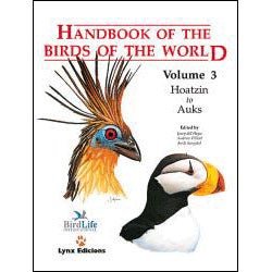 Item #HBW3 Handbook of the Birds of the World, Volume 3: Hoatzin to Auks. Josep Del Hoyo, Andrew...