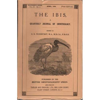 Item #IbisApril38 The Birds of the Vernay-Hopwood Chindwin Expedition. Ernst Mayr