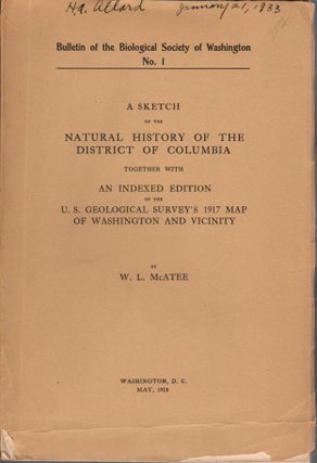 Item #J184 A Sketch of the Natural History of the District of Columbia: Together With an Indexed...