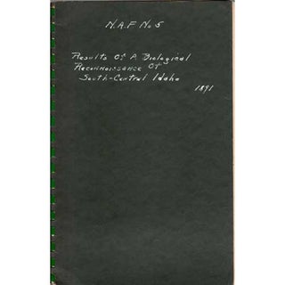 Item #NAF5U Results of a Biological Reconnoissance of South-Central Idaho. C. Hart Merriam