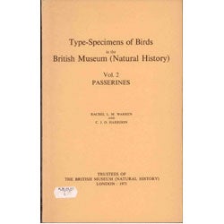 Item #R11021401 Type-Specimens of Birds in the British Museum (Natural History) Volume 2....