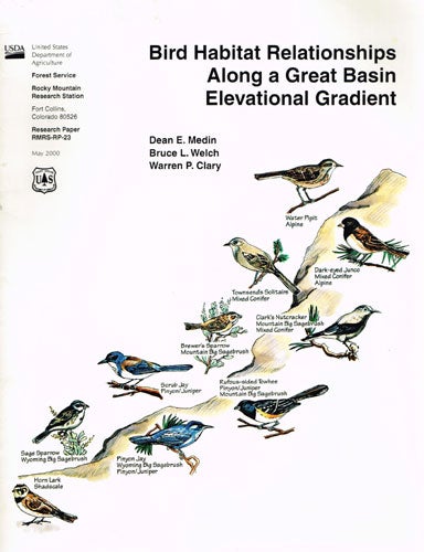 Item #R150361 Bird Habitat Relationships Along a Great Basin Elevational Gradient. Dean E. Medin.