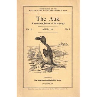 Item #R1504273 The Auk Vol. 57/2. Lawrence H. Walkinshaw
