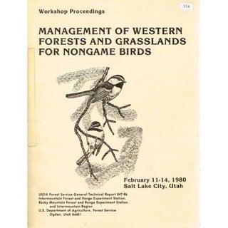 Item #R1505196 Workshop Proceedings: Management of Western Forests and Grasslands for Nongame...