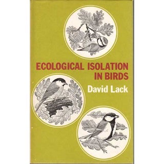 Item #R30110 Ecological Isolation in Birds. David LACK