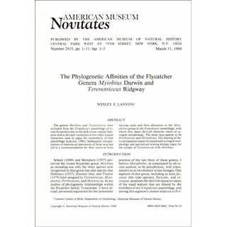 Item #R5022101 The Phylogenetic Affinities of the Flycatcher Genera Myiobius Darwin and...