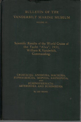 Item #WB2401 Scientific Results of the Cruises of the Yacht "Alva," 1931, William K. Vanderbilt,...