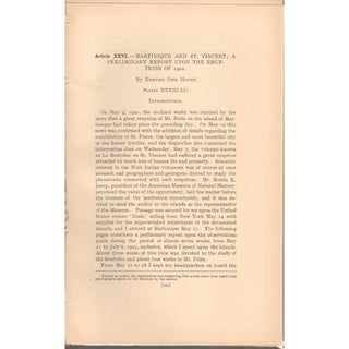Item #Z02032201-2 Martinique and St. Vincent: A Preliminary Report on the Eruptions of 1902....