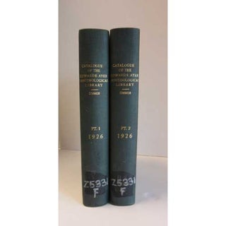 Item #Z05121601 Catalogue of the Edward E. Ayer Ornitholgical Library. John Todd Zimmer