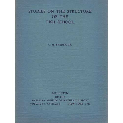 Item #edudew1022-2 Studies on the Structure of the Fish School. C. M. Jr Breder.